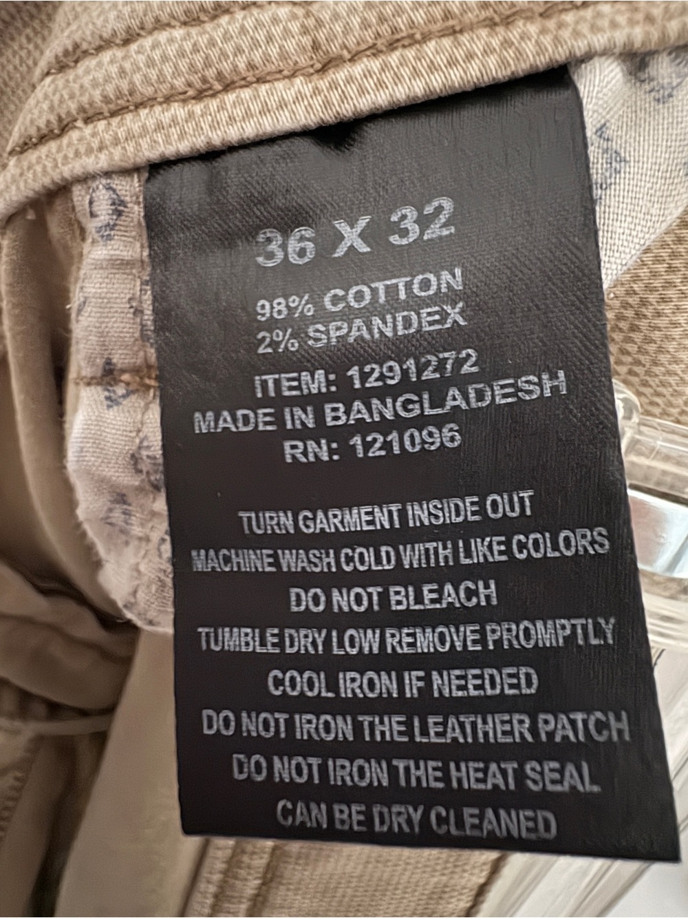 English Laundry Men's Chinos in Tan #0036 - Picture 10 of 10